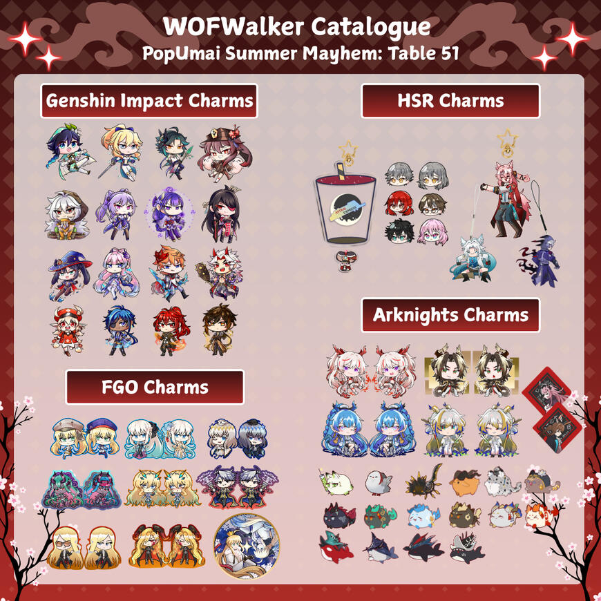 Acrylic Charms Catalogue Part 2